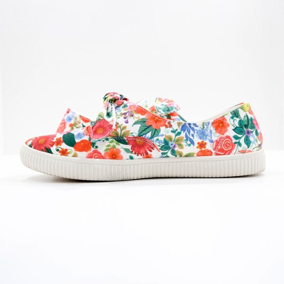 Comfortview Azcani Floral Canvas Low Top Slip On Sneakers - 10.5 Wide - Picture 5 of 7